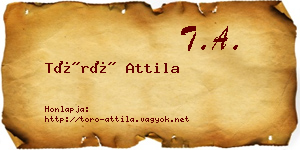 Törő Attila névjegykártya
