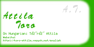 attila toro business card